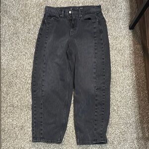 Old Navy Dark Gray Denim Barrel Jeans